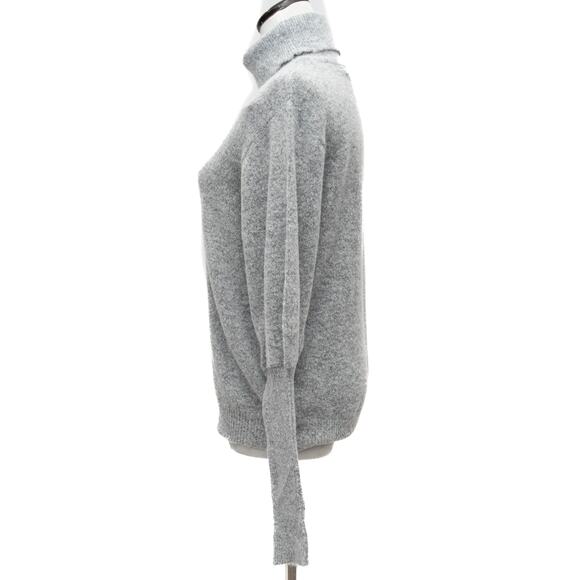 Revolve One Grey Day Gray Puff Sleeve Sweater Size Large - Picture 2 of 10